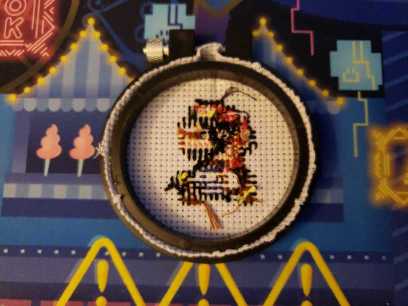 Back of Super Mario World cross-stitch.