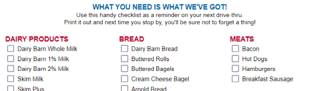 Part of the Dairy Barn online menu. Click to view full menu.