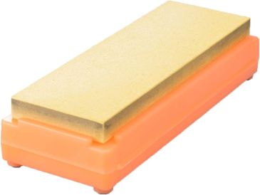 Orange Shapton Kuromaku 1000 Grit Whetstone in top of case