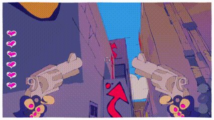 showing off sick parkour skills.